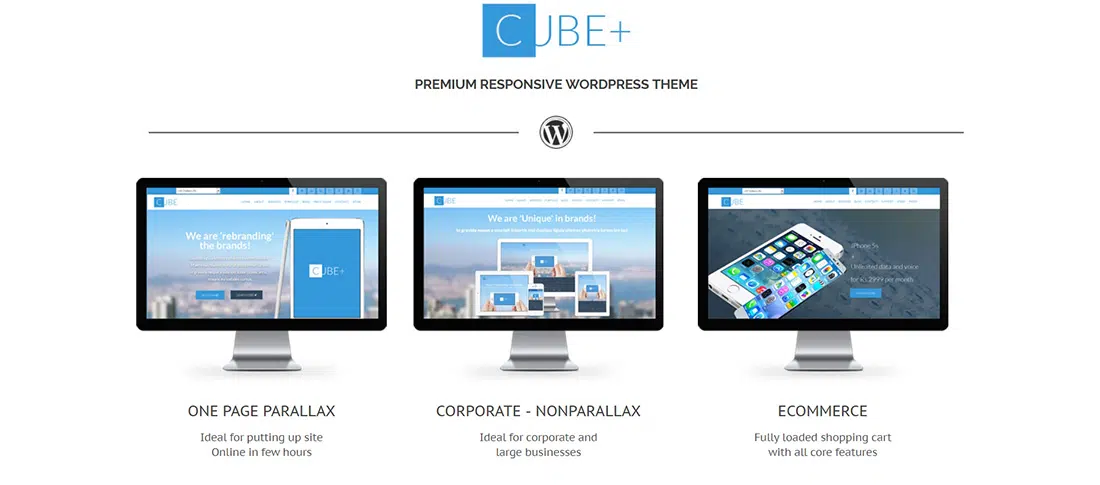 Cube Responsive Multipurpose One Page Theme