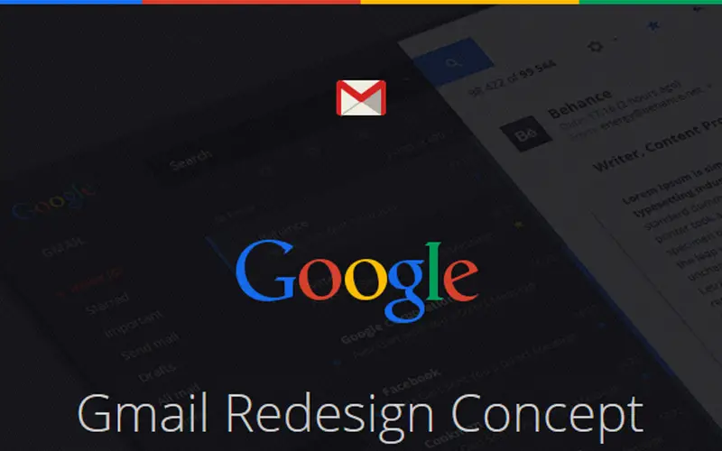 Gmail Redesign Concept Web App Design