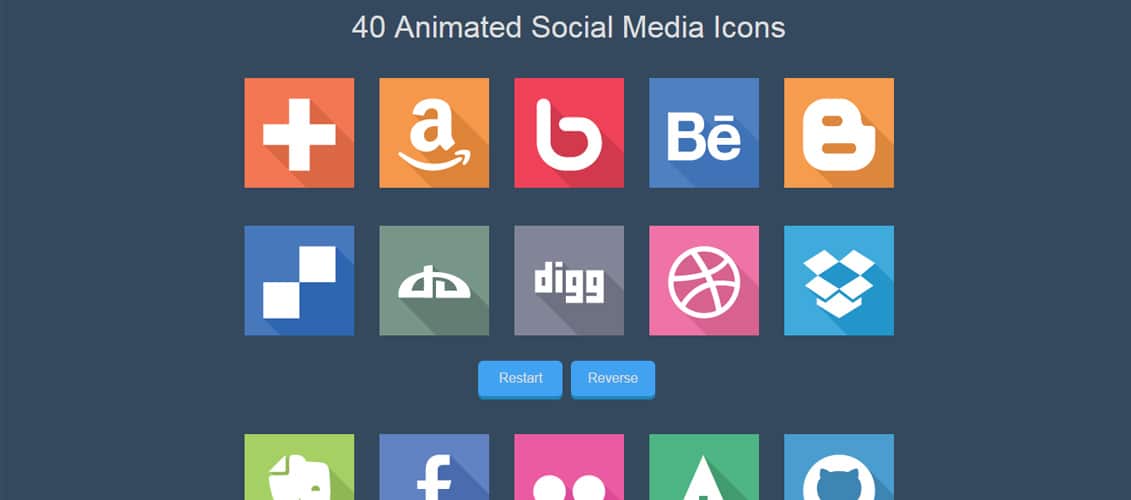 Animated SVG Packs Social Media Icons