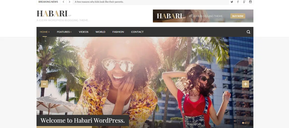 Habari WordPress blog Theme