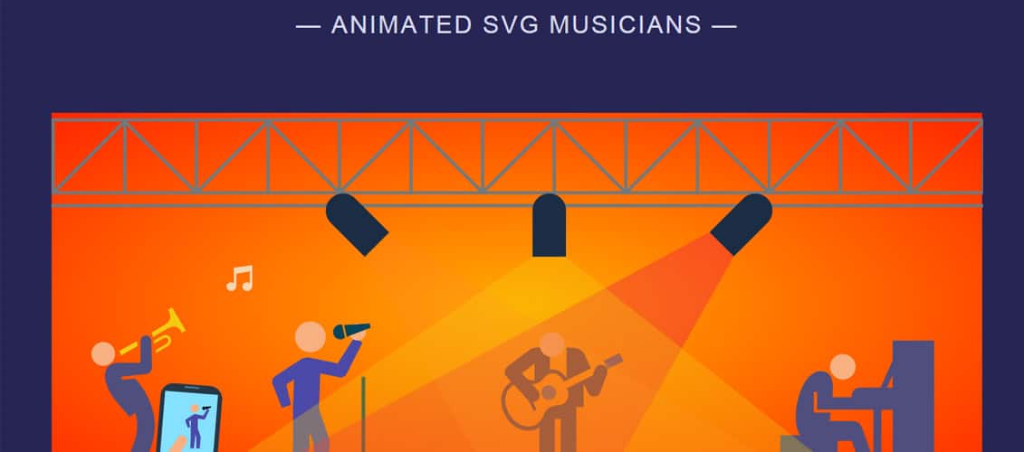 Responsive Musicians Animation Animated SVG Packs