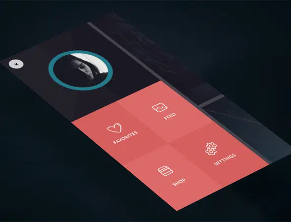 Side menu animation UI Mobile Navigation