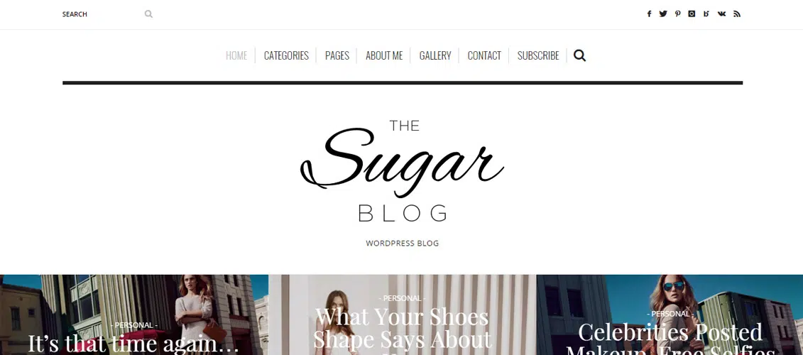 SugarBlog Wordpress blog Theme