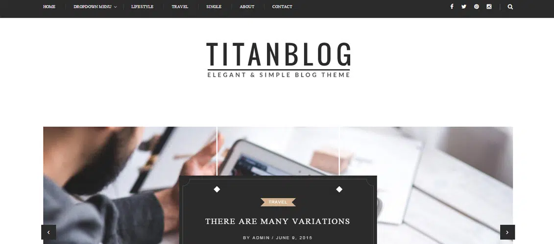 Titan Personal HTML Website Template