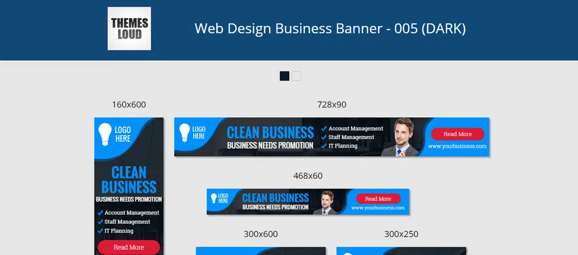 Web HTML5 Ad Template Variations