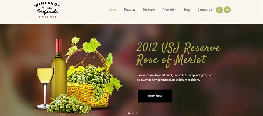 WineShop WordPress eCommerce Theme