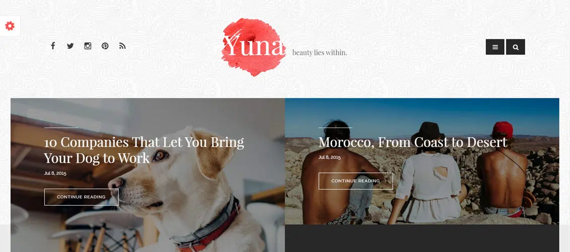 Yuna Personal HTML Website Template
