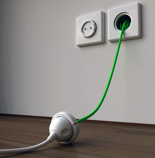 Built in Wall Extension Cord