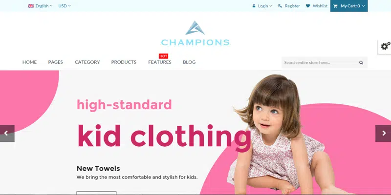 Champions Kids Website Theme