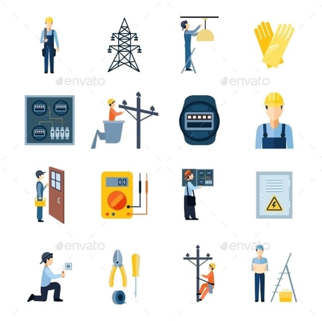 Electricity Technology Icon Pack