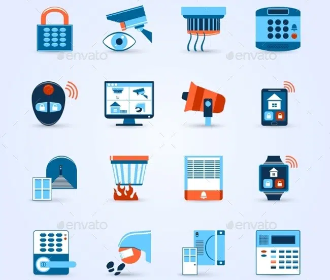 Home Security Icons Set