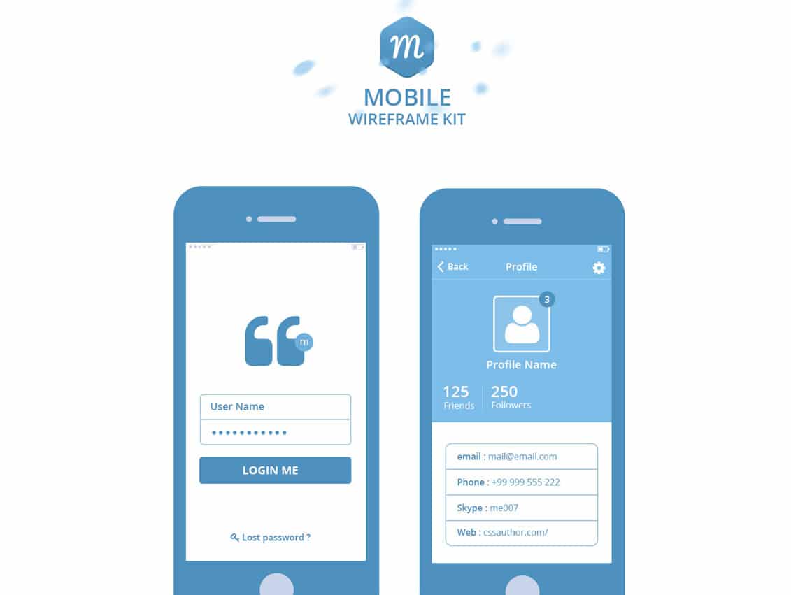 Mobile wireframe 