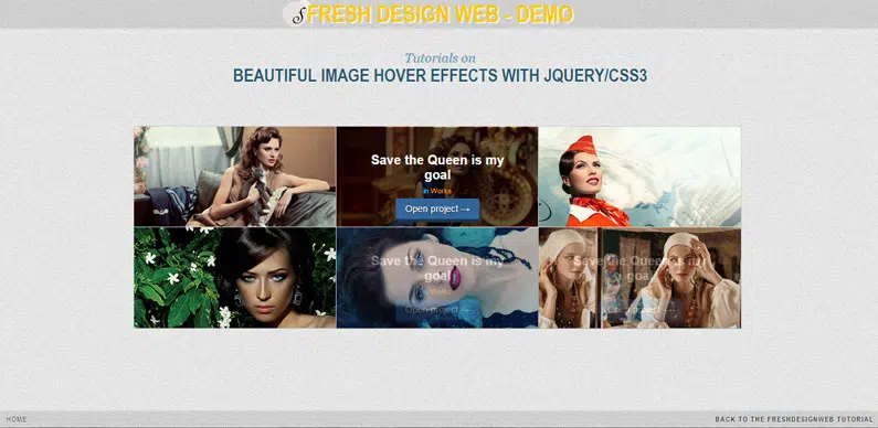 Beautiful image hover effects with jQuery and CSS3