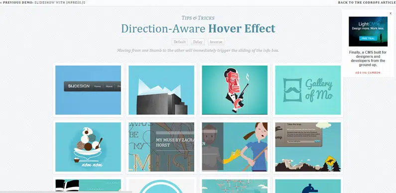 Direction-Aware Hover Effect