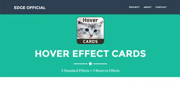 Hover Effects Animated Cards