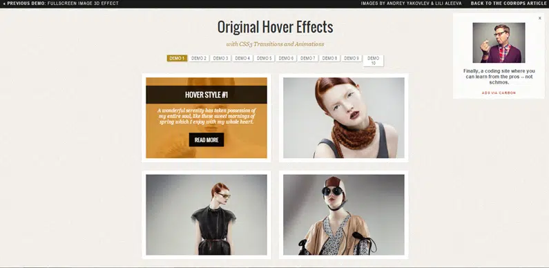 Original Hover Effects With CSS3