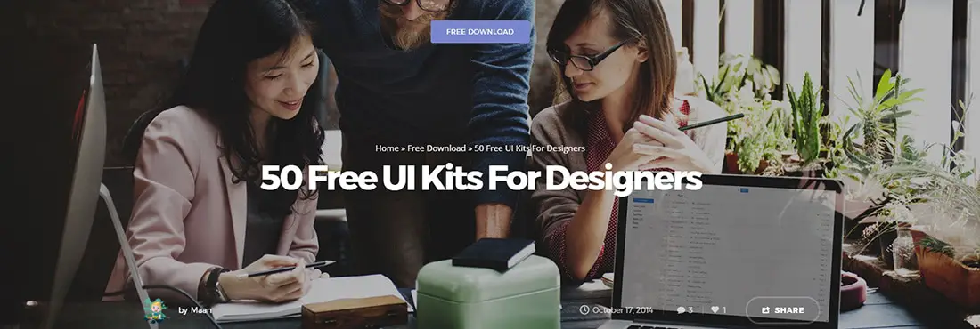 50 Free UI Kits For Designers PSD Format