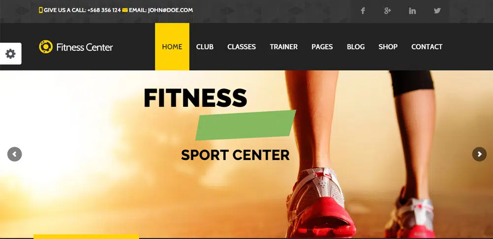 Fitness WordPress Theme eCommerce