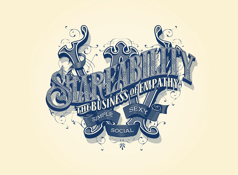 Shareability wall Vintage Typography Projects