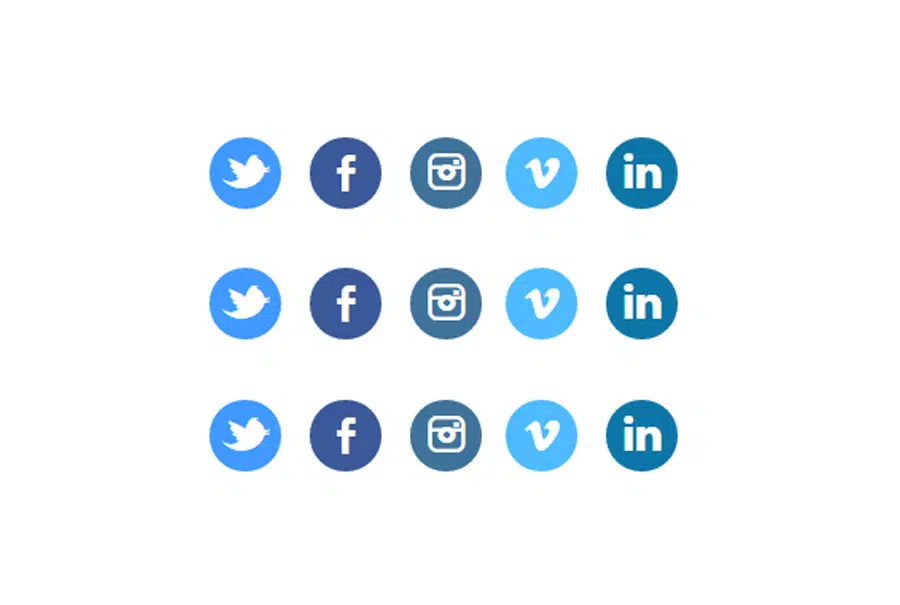 Animated CSS3 social buttons