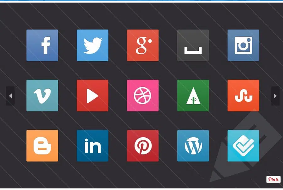 Free CSS3 Social Buttons