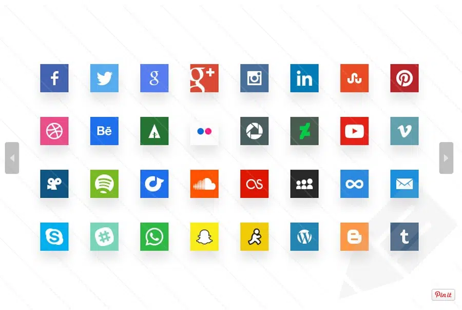 Simple css3 Social Icons