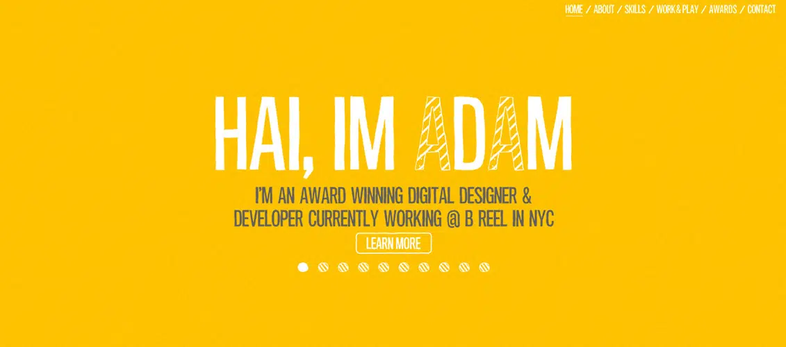 Adamhartwig Yellow Website Designs