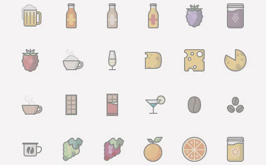 Food Drinks Icon Set