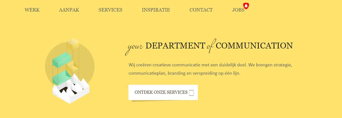 Communicatie, webdesign en grafisch ontwerpbureau in Gent Yellow Website Designs