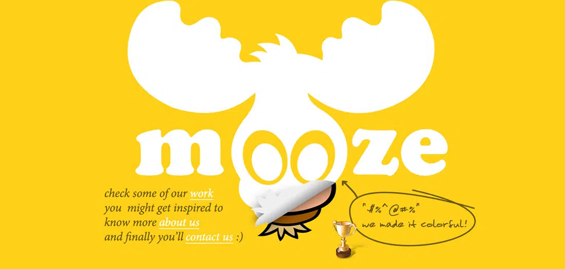 Mooze Design Yellow Website Designs