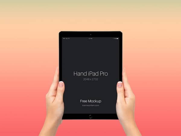11 iPad Pro in Hands Mockup