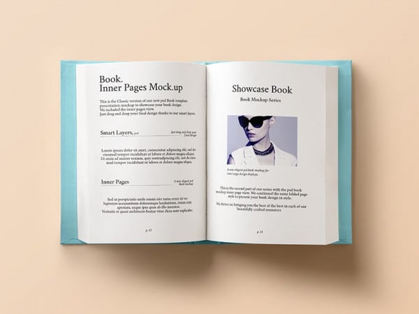 30 Open Hardcover Book Mockup