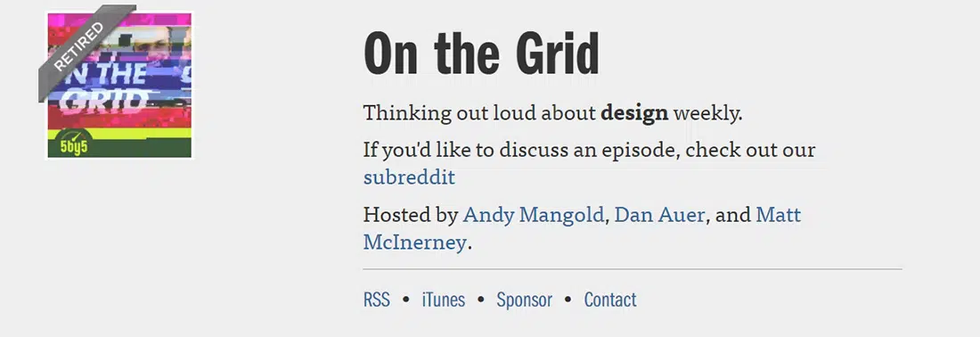 5by5 On the Grid Best Podcasts for Web Designers