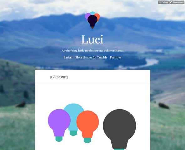 10 Luci One Free Tumblr Themes