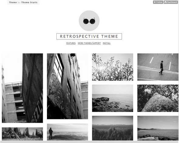 12 Retrospective Grid Free Tumblr Themes