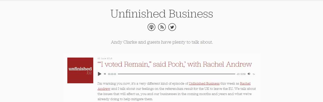 12 Unfinished Business Best Podcasts for Web Designers