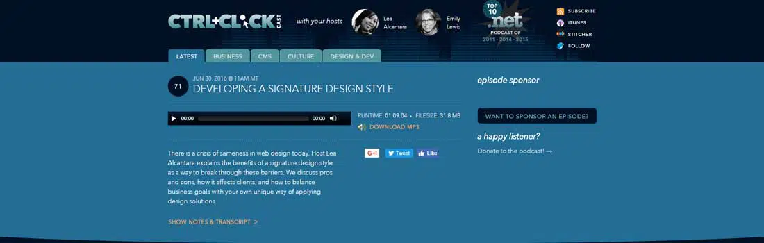 14 CTRL+CLICK-CAST Best Podcasts for Web Designers 