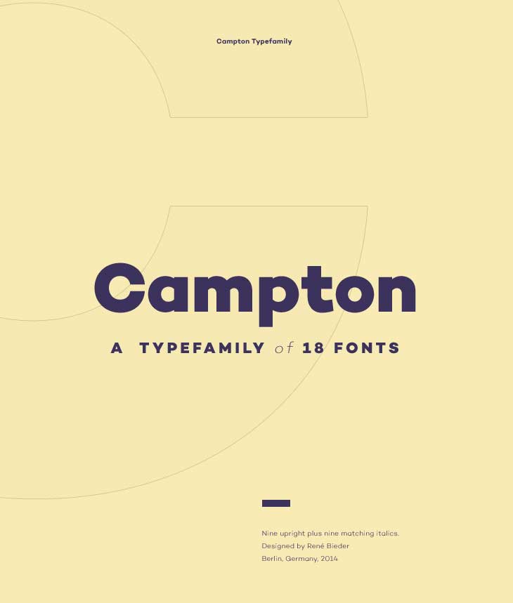 19 Campton free font