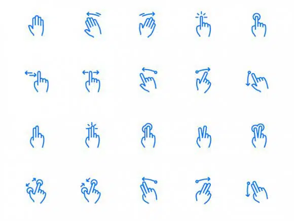 2 100 gesture fingerprints icons