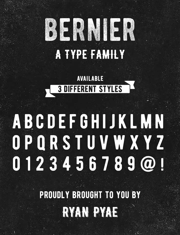 Bernier free fonts
