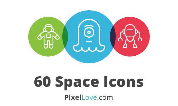 6 Space iOS Line Icons