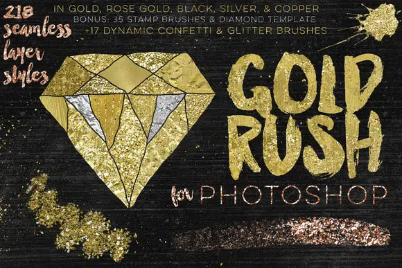 3 Gold Rush Photoshop