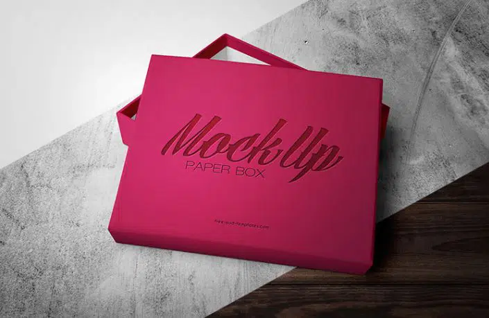 free paper box mock up in psd