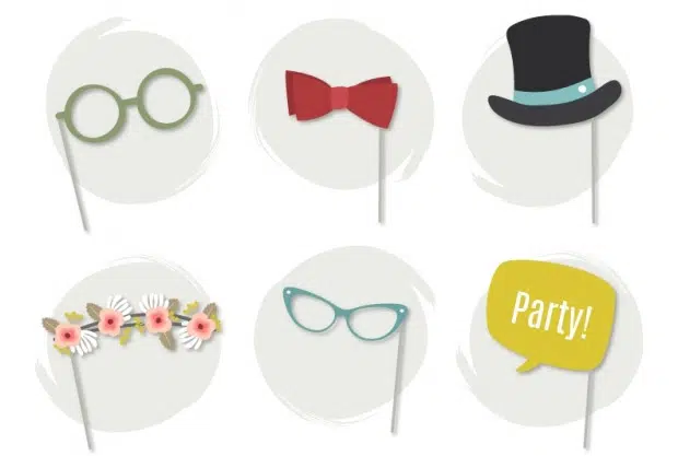Photo booth props collection Vector _ Free Download
