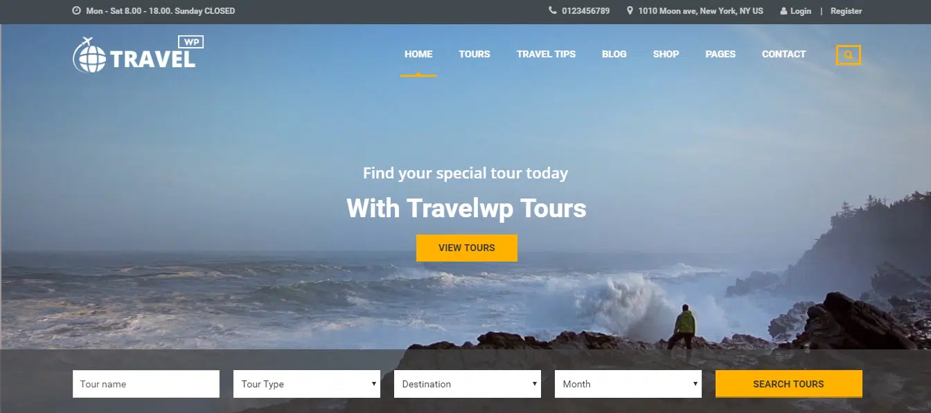 Travel WP - Travel Tour Booking WordPress Theme Preview - ThemeForest