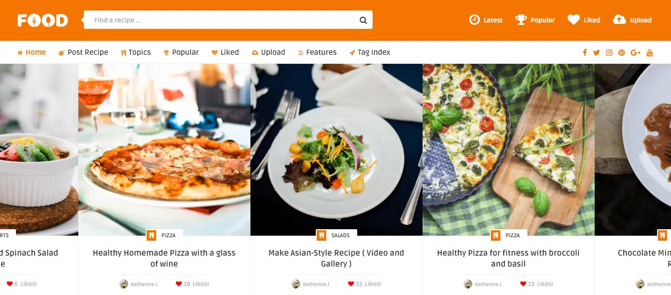 Tasty Food - Recipes & Food Blog WordPress Theme Preview - ThemeForest
