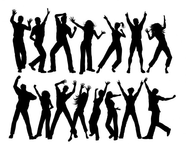Silhouettes-of-lots-of-people-dancing-Vector-_-Free-Download