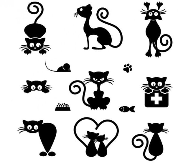 Cats-silhouettes-collection-Vector-_-Free-Download