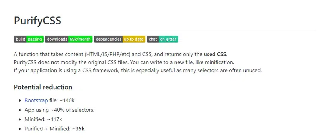 purifycss purifycss Remove unused CSS