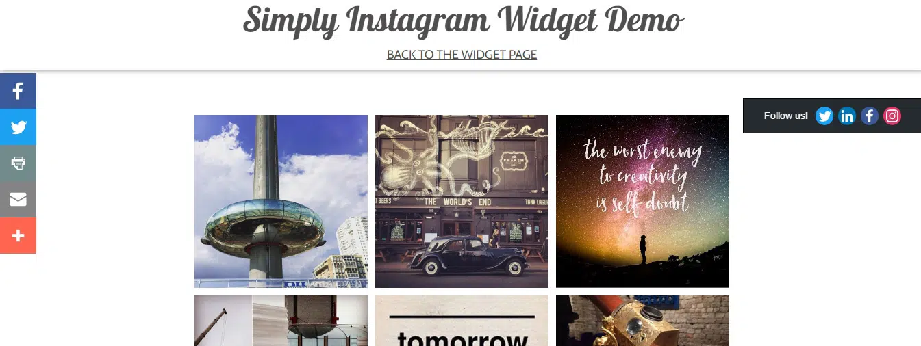 Simply Instagram Widget Adobe Muse